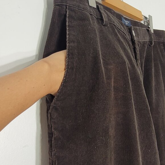 Dockers Men's Brown 100% Cotton Blend High Rise Straight Leg Pant Size W36 L32 - Picture 3 of 14